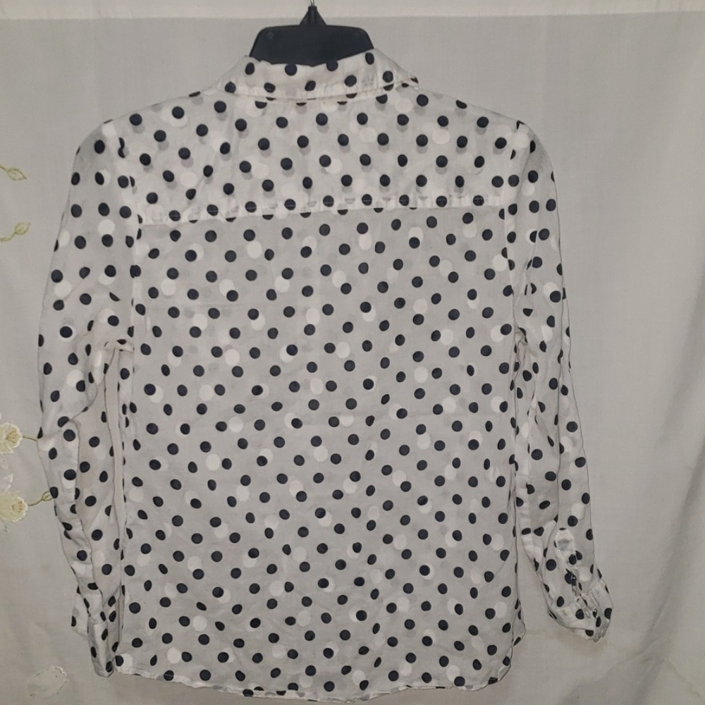 ✳✳FINAL LOWEST PRICE cotton Polka Dot collar shirt - Picture 2 of 4